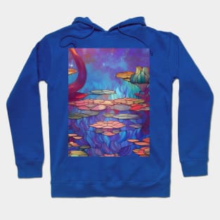 Stained Glass Lotus Lake Hoodie